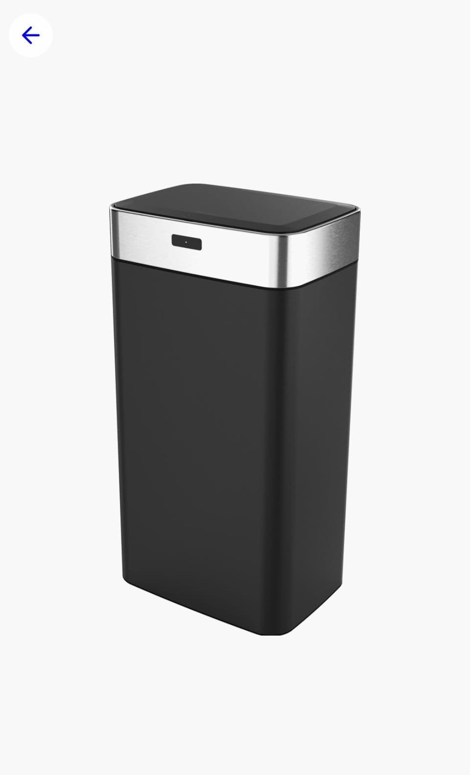 Stangvollby Gimo Sensor Prullenbak - 45 Liter - RVS - Zwart, 40 liter of meer, Ophalen, Gebruikt, Rvs