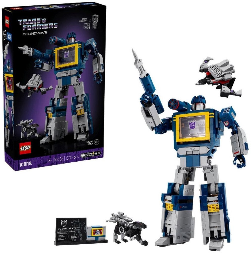 LEGO 10358 ICONS Transformers Soundwave, Lego, Nieuw, Ophalen of Verzenden, Compleet