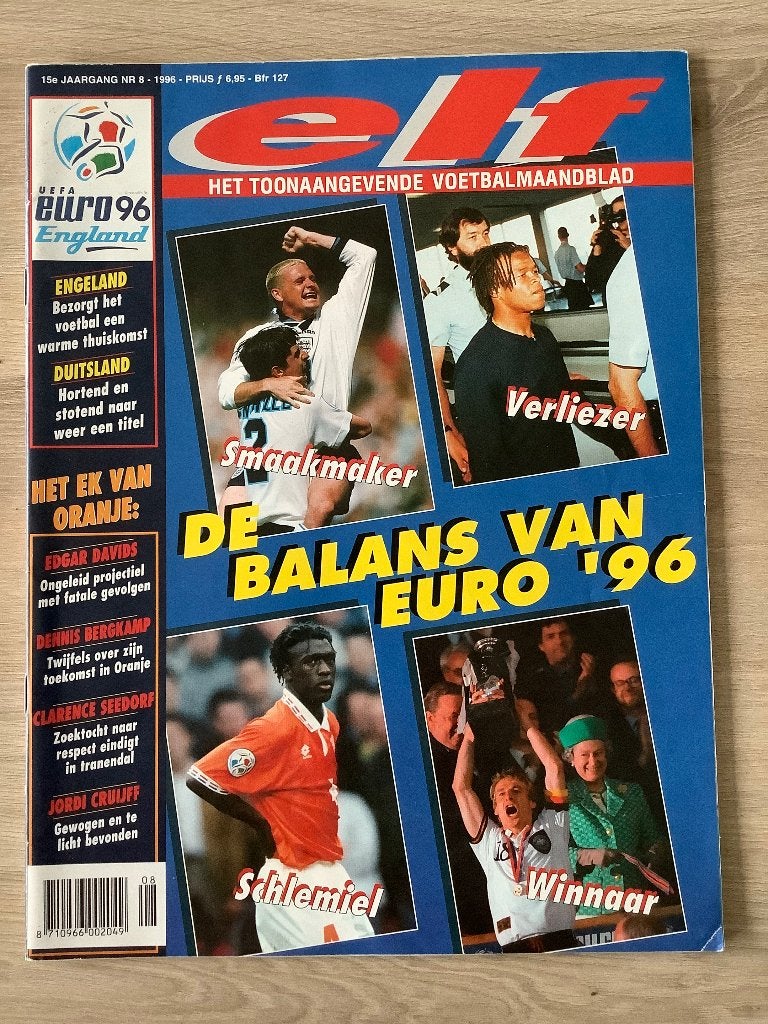 Elf Voetbal - Euro 96 met poster Richard Witschge, Verzamelen, Sportartikelen en Voetbal, Ophalen of Verzenden, Zo goed als nieuw