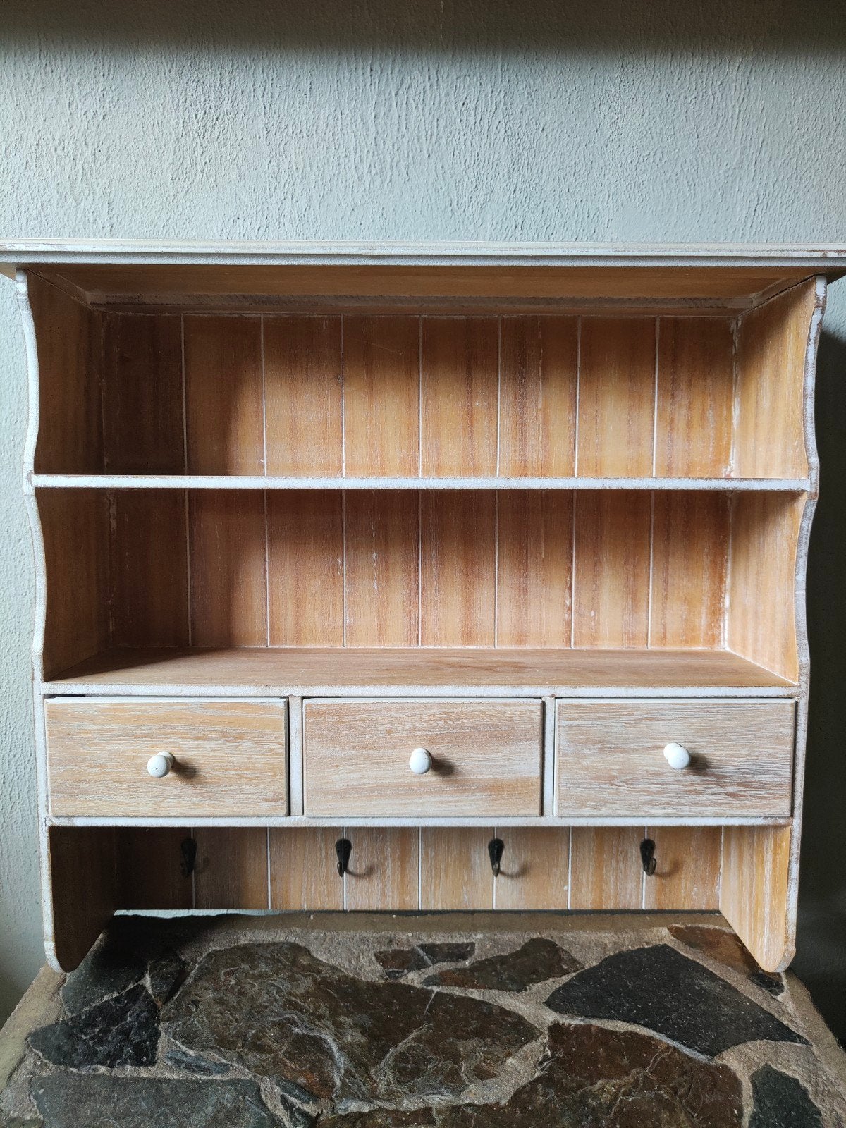 Groot Landelijk wandrek met lades en kapstokhaken, Huis en Inrichting, Kasten | Buffetkasten, Ophalen, Minder dan 25 cm, 50 tot 100 cm