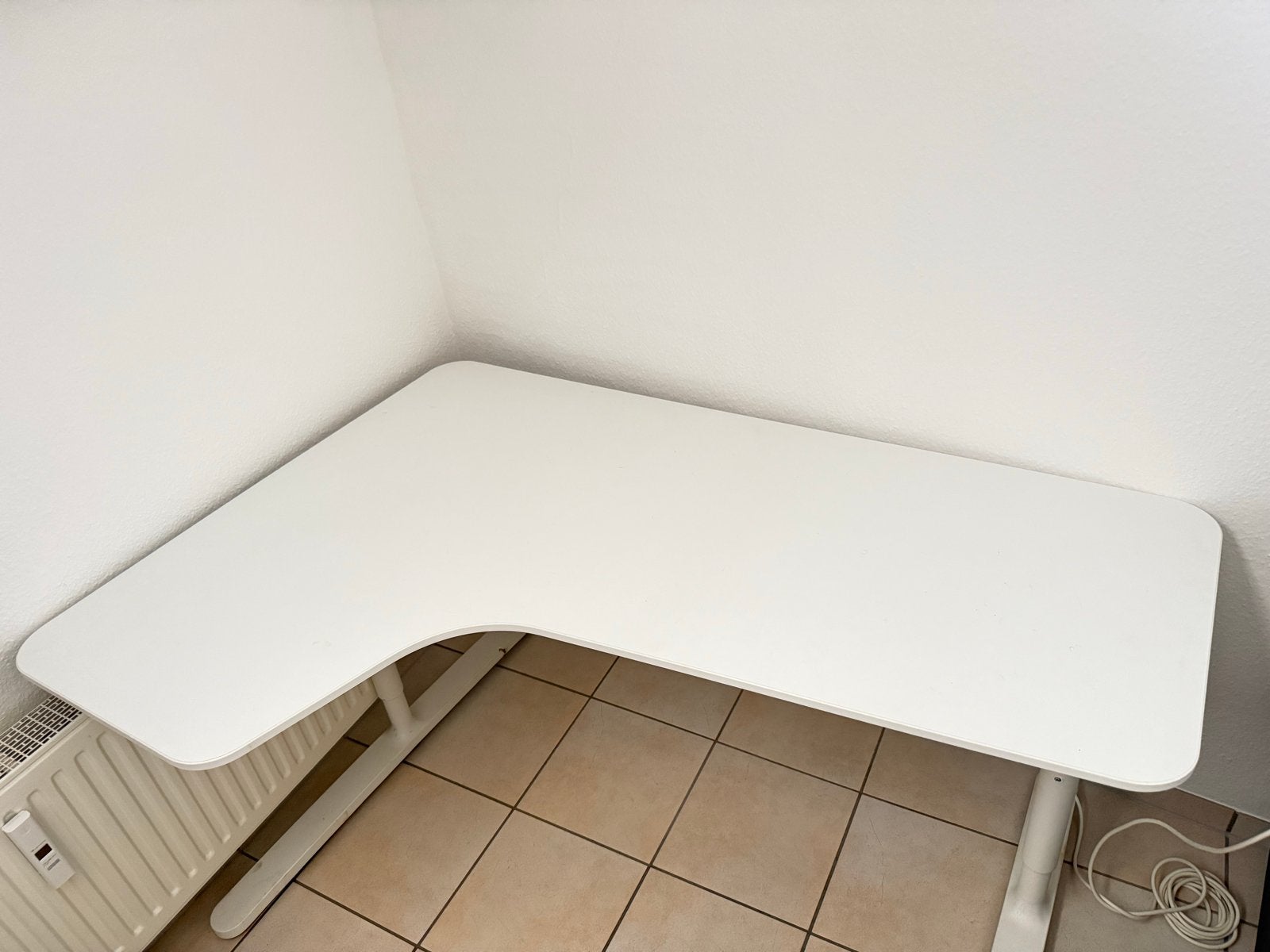 Wit hoekbureau, Huis en Inrichting, Bureaus, Ophalen, Demontabel, 160 cm, Hoekbureau