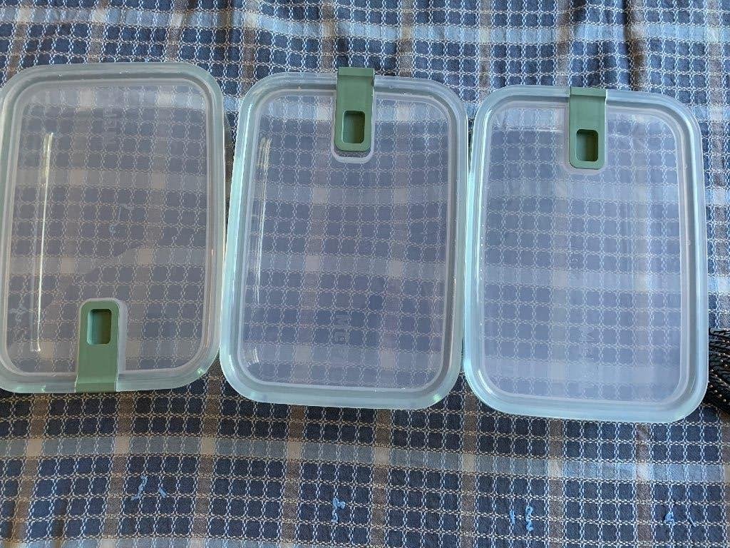 3 Glazen Vershouddozen 2,25 liter, Ophalen of Verzenden, Overige merken, Groen, Glas