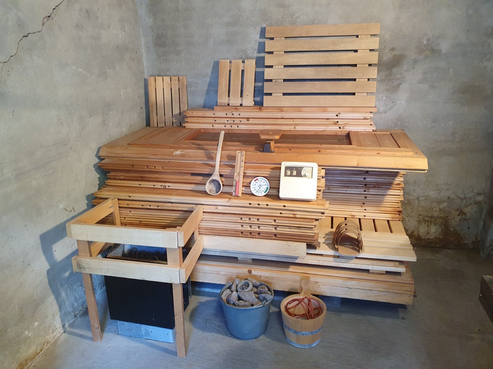 Complete Sauna Set - Zelfbouw met Kachel en Accessoire, Ophalen, Gebruikt, Overige typen, 150 cm of meer