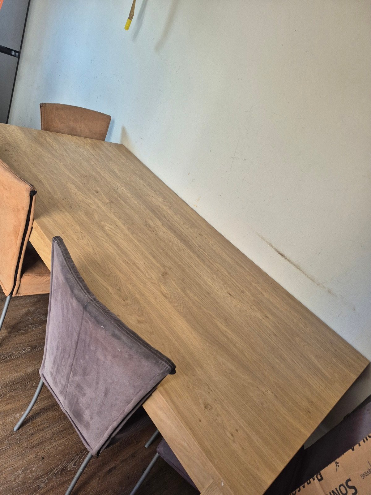 Robuuste eettafel van eikenhout, Ophalen, Gebruikt, Eikenhout, 50 tot 100 cm
