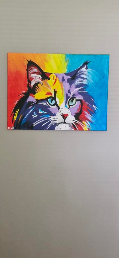 Handgeschilderd schilderij 80 x60 cm, Ophalen