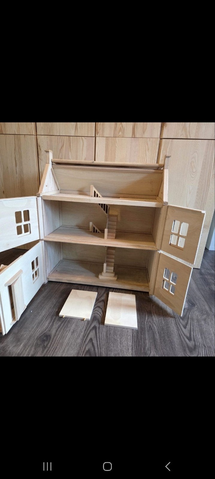 PlanToys Victoriaans Poppenhuis - Duurzaam Rubberhout, Ophalen, Gebruikt, Poppenhuis