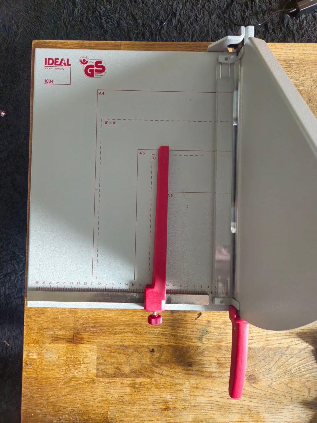 Papiersnijder ideal 1034- Snijlengte 340 mm, Diversen, Ophalen of Verzenden, Zo goed als nieuw