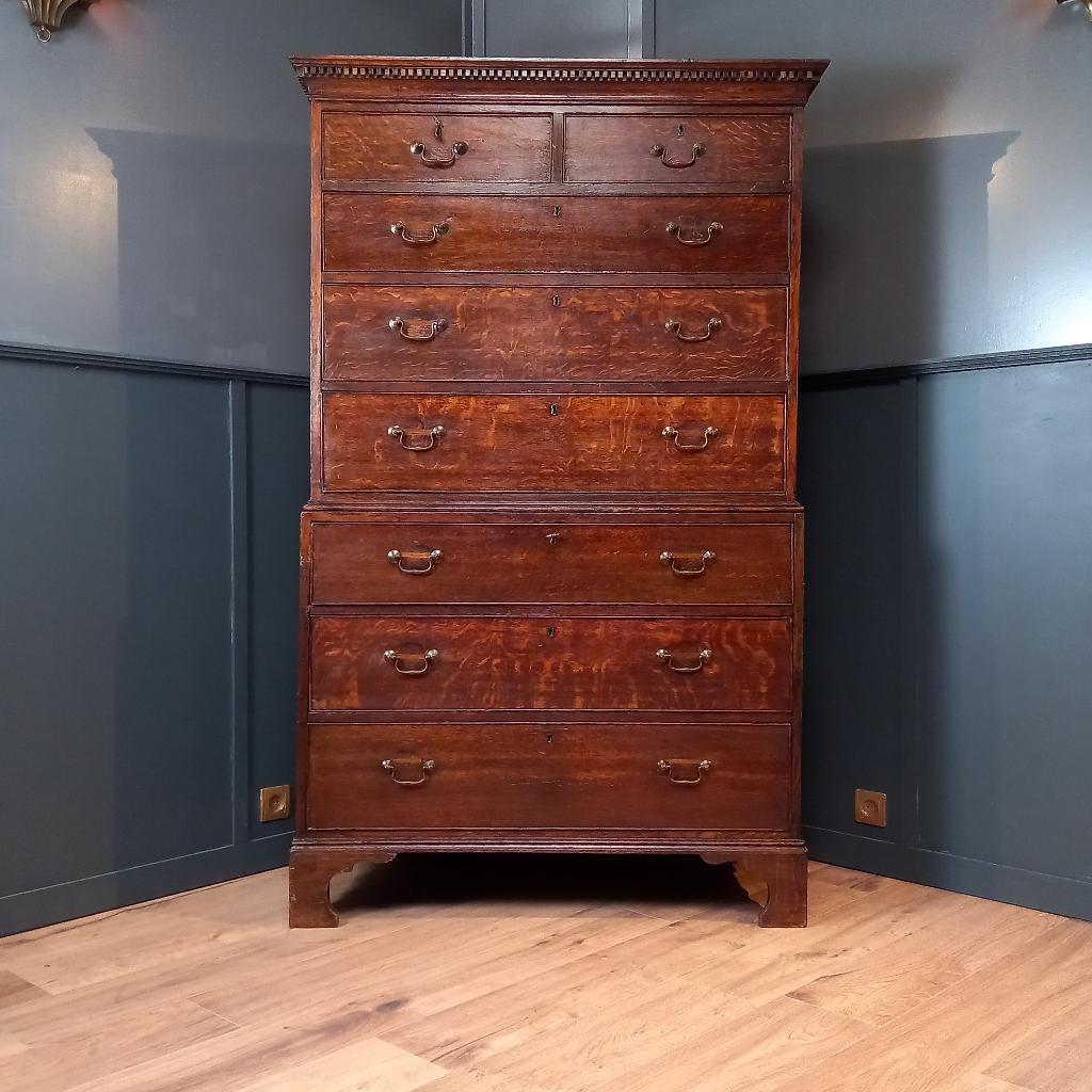 George III chest on chest ladekast uit 1830, Huis en Inrichting, Kasten | Ladekasten, Gebruikt, 100 tot 150 cm, 5 laden of meer