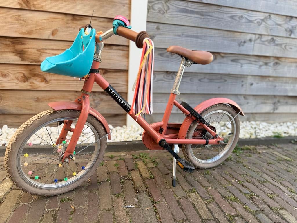 Veloretti Maxi fiets zalm - Ideaal om te leren fietsen!, Ophalen, Gebruikt, 16 tot 20 inch