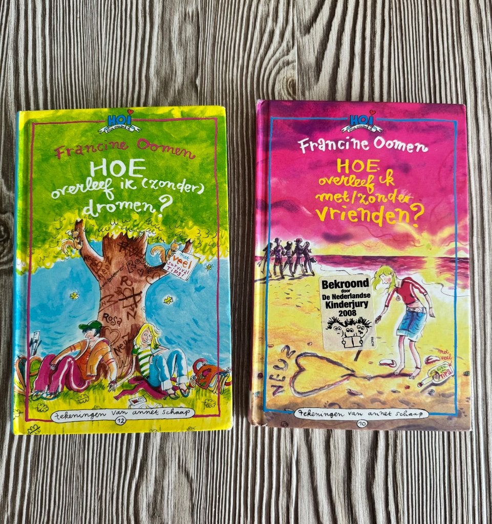 Hoe overleef ik... boeken van Francine Oomen (2 stuks), Ophalen, Francine Oomen, Zo goed als nieuw, Fictie