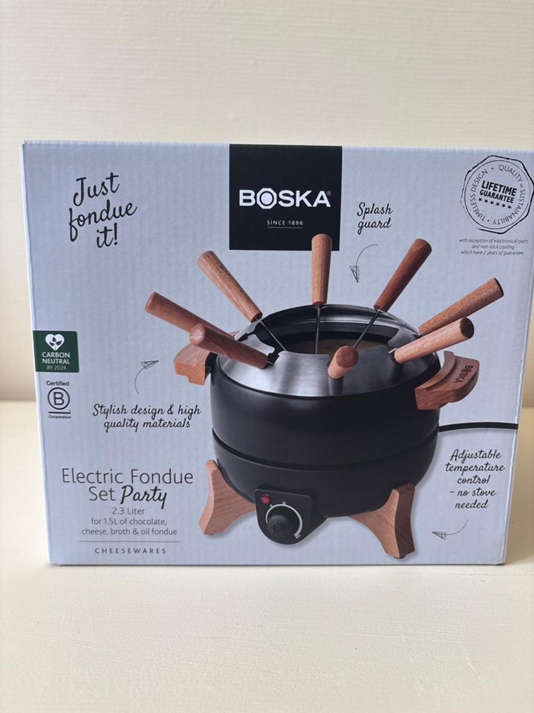Boska Elektrische Fondueset Party - Voor Kaas, Chocolade, Ol, Ophalen of Verzenden, Zo goed als nieuw, Elektrisch, Fondueset