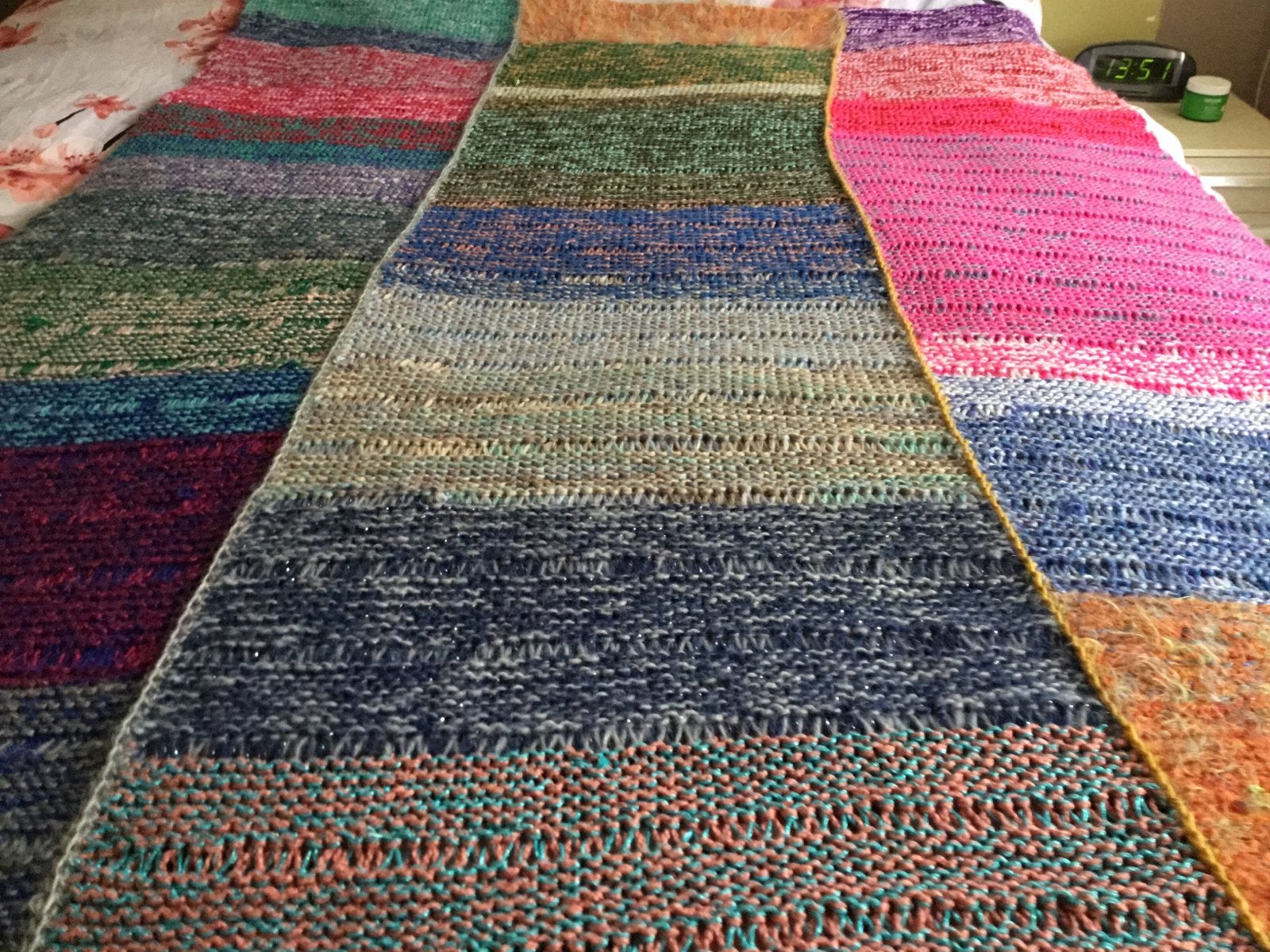 Handgebreide plaid/deken - 160x125 cm - Ideaal voor de winte, Ophalen of Verzenden, Gebruikt