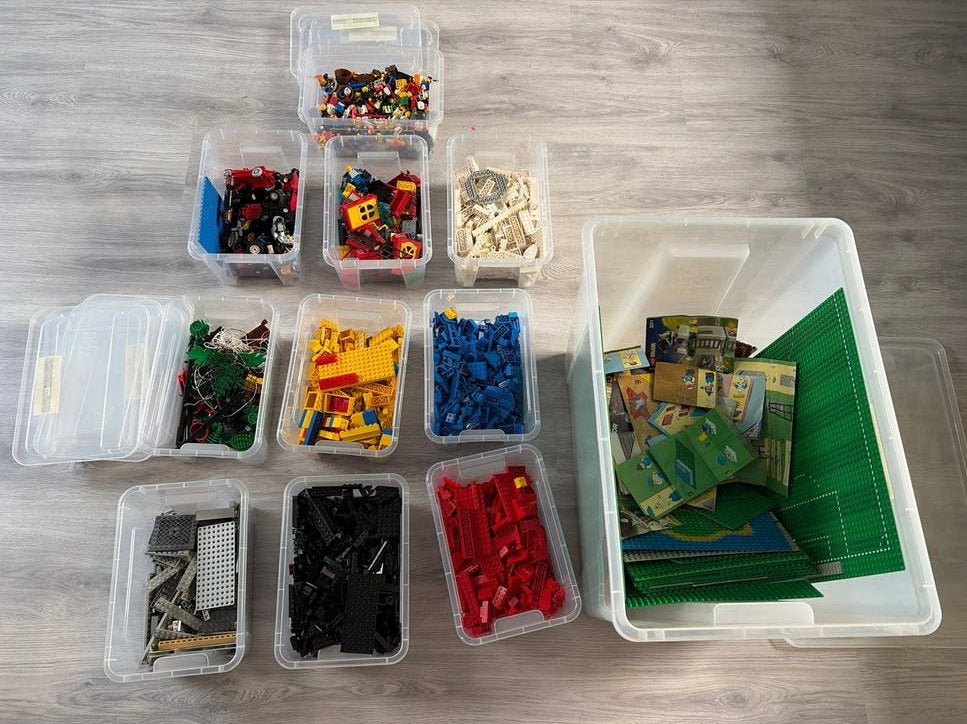 Grote partij Lego met grondplaten, Ophalen, Gebruikt, Lego, Losse stenen