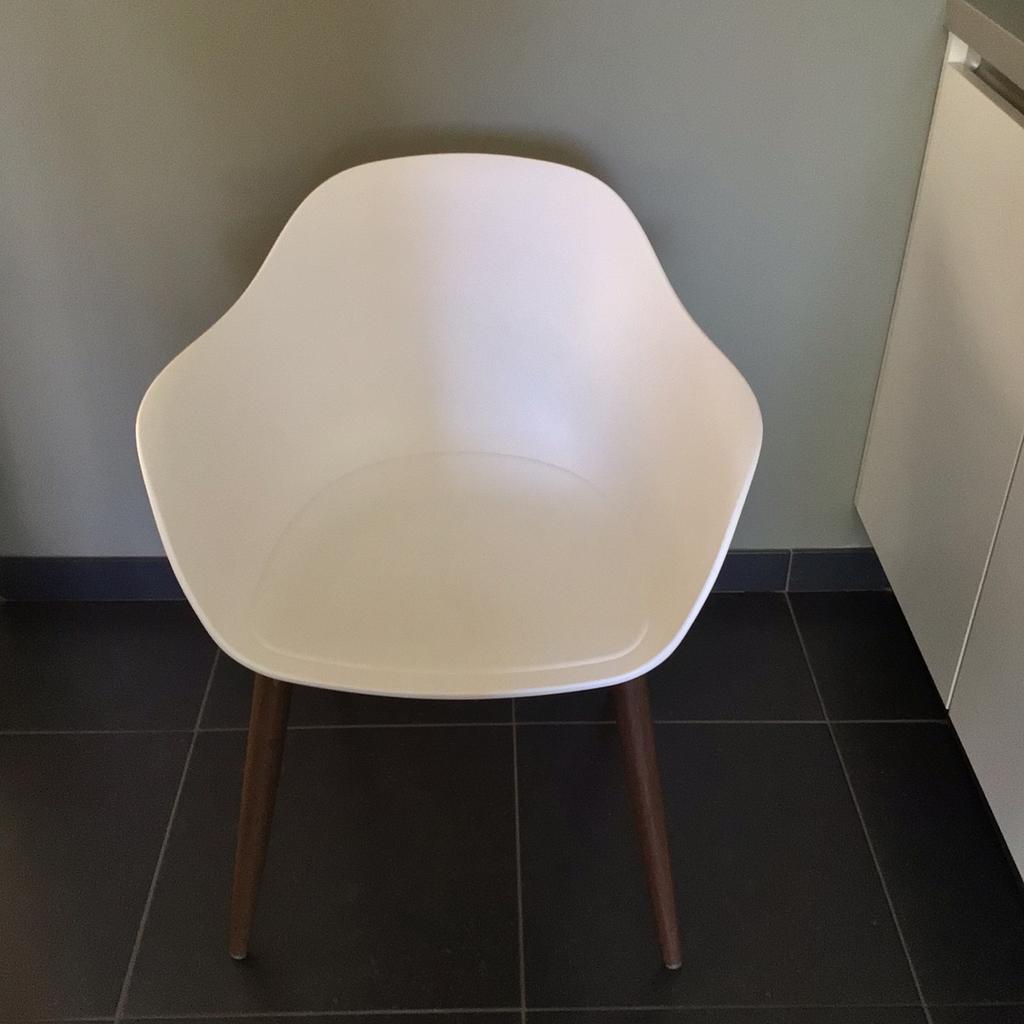 Kunsstof tuinstoeltjes 6 stuks wit. Voor aan hoge tafel., Tuin en Terras, Ophalen, Zo goed als nieuw, Kunststof