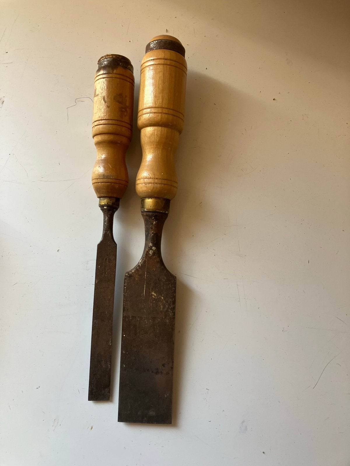 2 vintage houtbeitels nooitgedagt, Ophalen of Verzenden