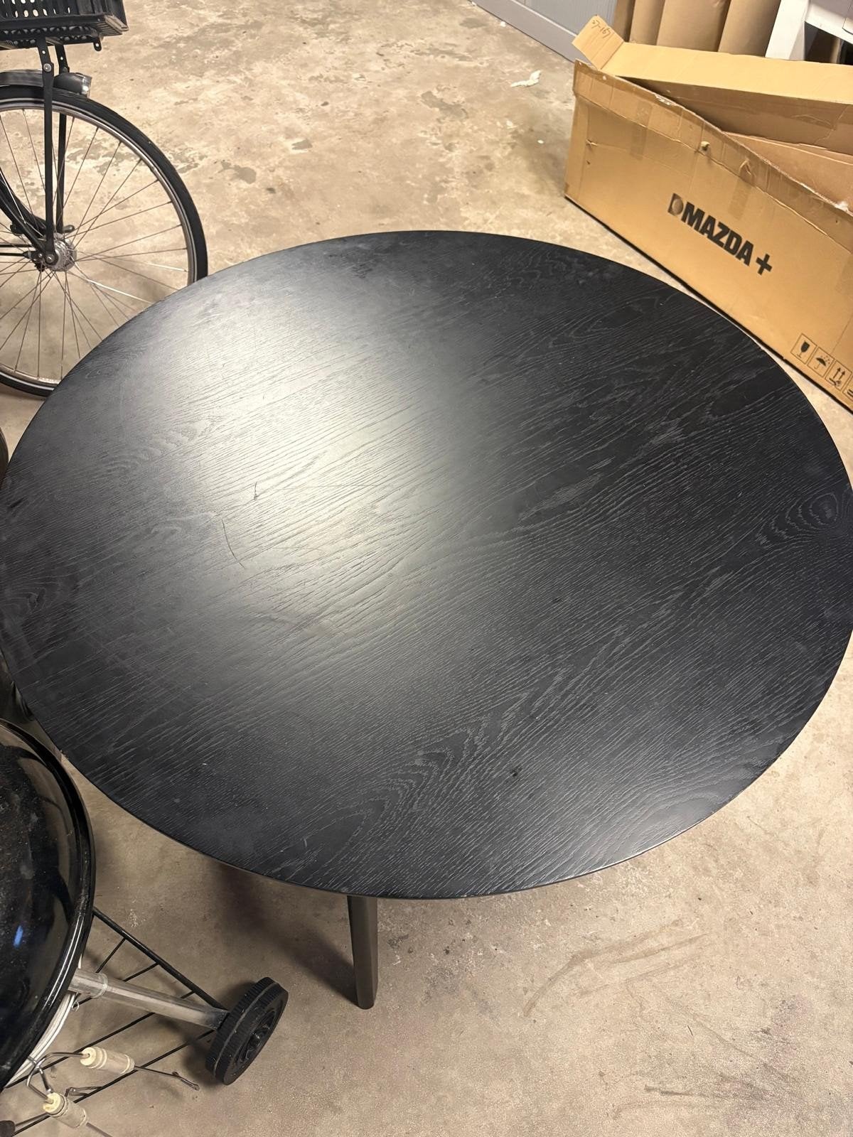zwarte ronde tafel 1 meter, Ophalen, Gebruikt, Rond, Vier personen