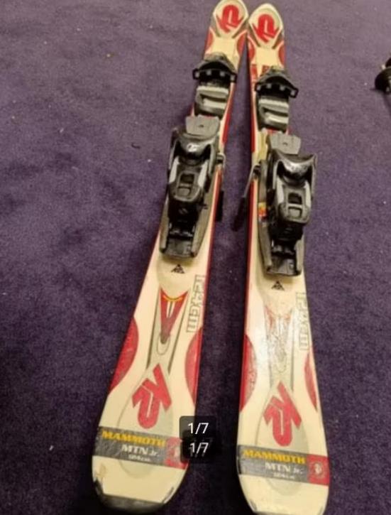 K2 Mammoth jr skis 124cm ski's, Overige merken, Gebruikt, 100 tot 140 cm, Ophalen of Verzenden