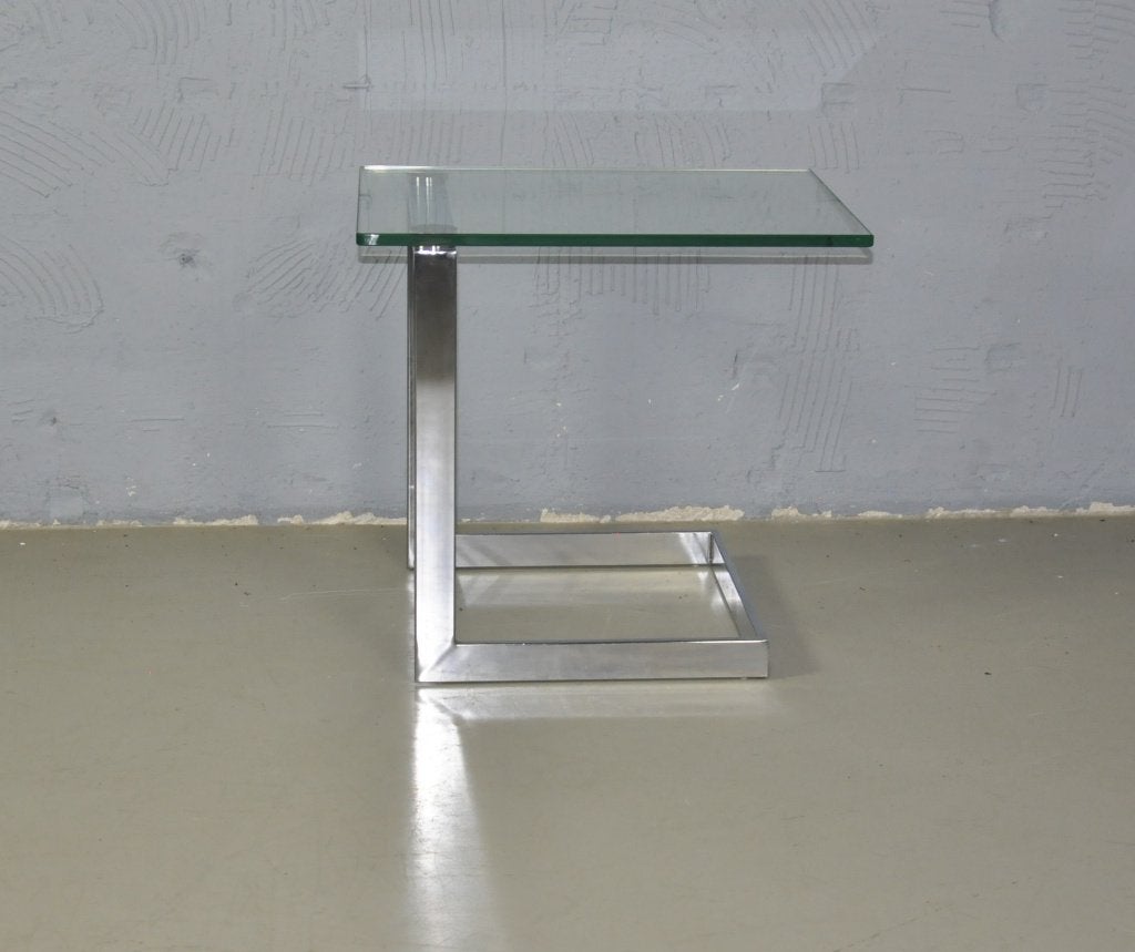 Gebra glazen bijzettafeltje, Minder dan 55 cm, Design, Rechthoekig, Ophalen
