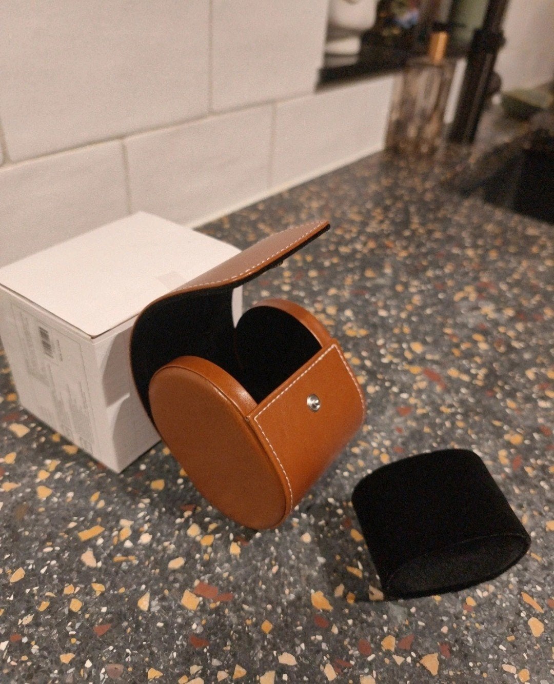 Horloge etui box doos display pu leder bruin, Huis en Inrichting, Ophalen of Verzenden, Nieuw, Bruin