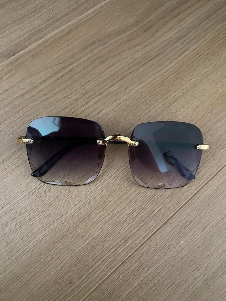 Nieuw zonnebril man vrouw unisex zwart goud, Ophalen of Verzenden, Nieuw, Zwart, Overige merken