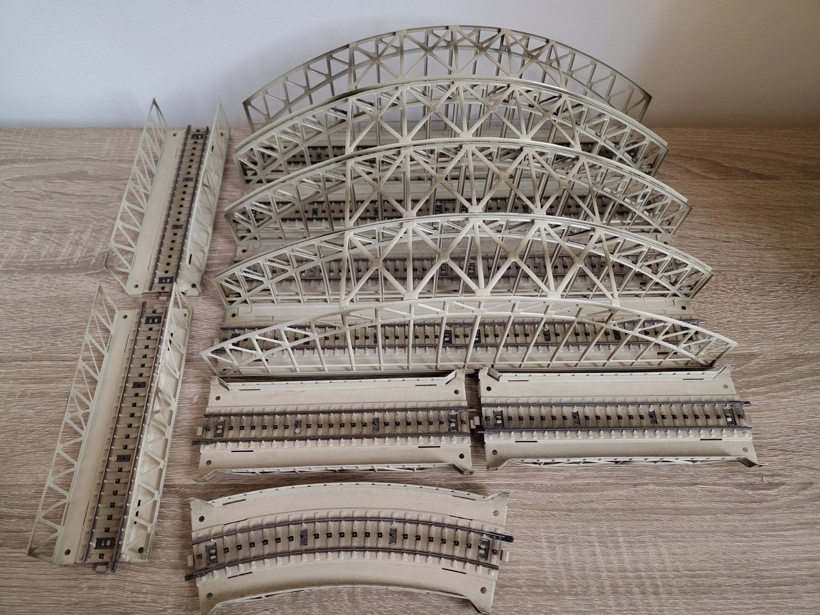 Märklin metalen bruggen 7162 7163 7167 7168, Wisselstroom, Gebruikt, Brug, Tunnel of Gebouw, Ophalen of Verzenden