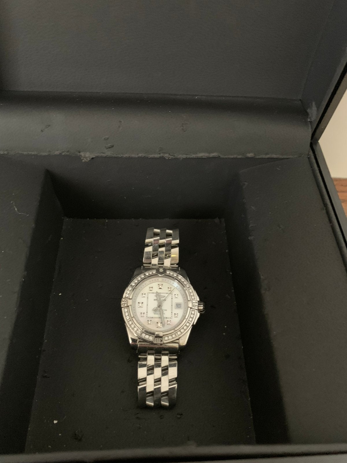 Breitling Cockpit Lady/parelmoer /diamanten, Sieraden, Tassen en Uiterlijk, Horloges | Dames, Ophalen, Zo goed als nieuw, Staal