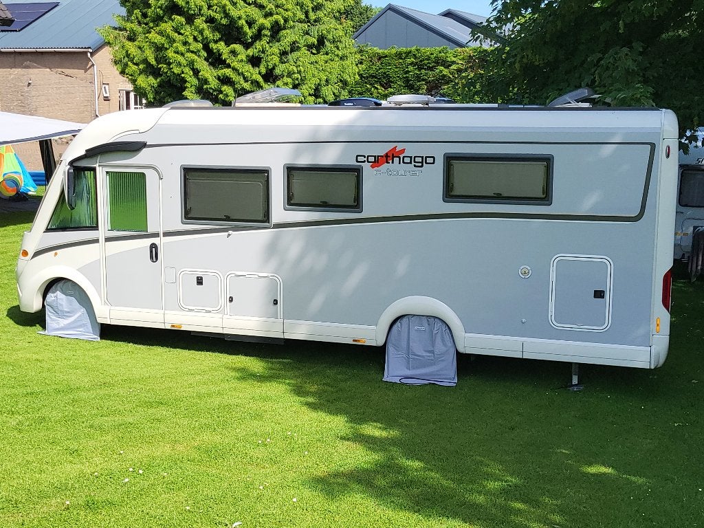 Carthago C-tourer 150 Queensbed & Hefbed 52.000 km, Caravans en Kamperen, Campers, Rookmelder, Ringverwarming, Fiat, 7 tot 8 meter