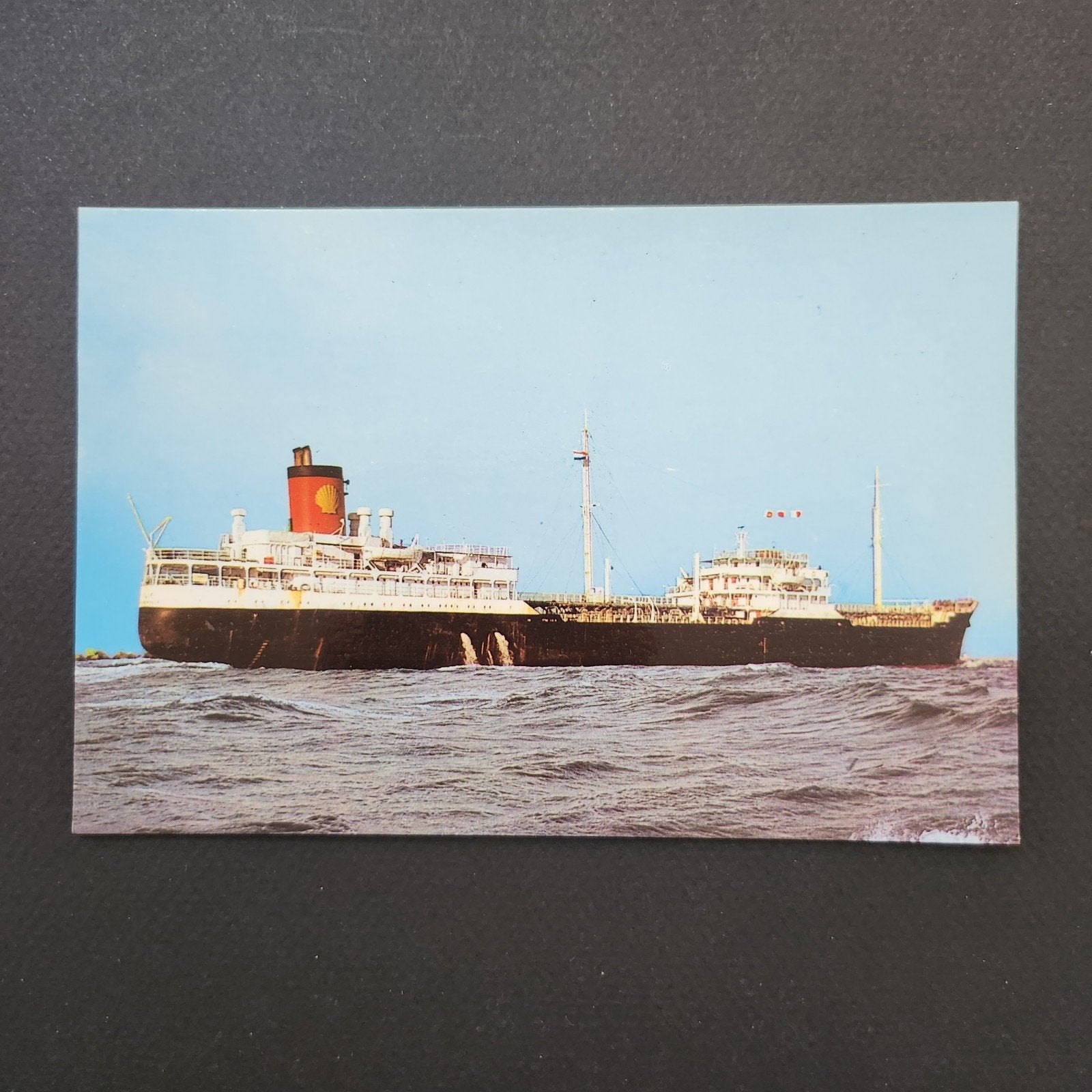 Oude Ansichtkaart Stoomtanker K-klasse Shell Rotterdam, Verzamelen, Ansichtkaarten | Nederland, Ongelopen, Zuid-Holland, 1940 tot 1960
