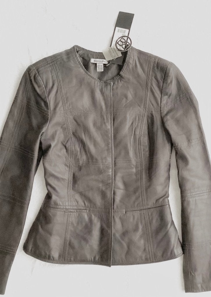 Nieuw BANDOLERA Leren Jasje mt 34 donkerbruin, Ophalen, Bruin, Nieuw, Jasje