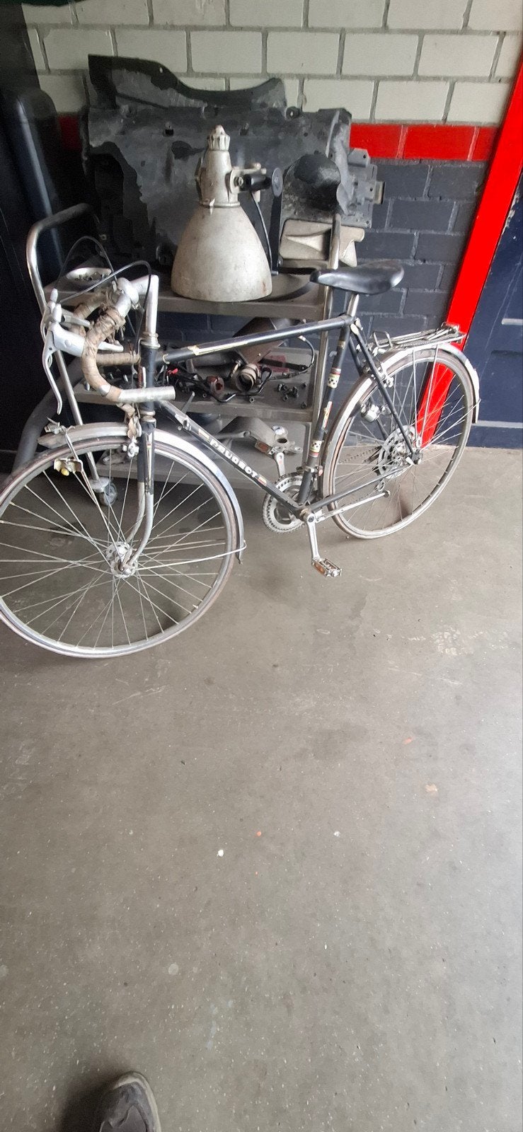 Vintage Peugeot racefiets - Opknapper, Fietsen en Brommers, Fietsen | Heren | Herenfietsen, Overige merken, Gebruikt, Velgrem