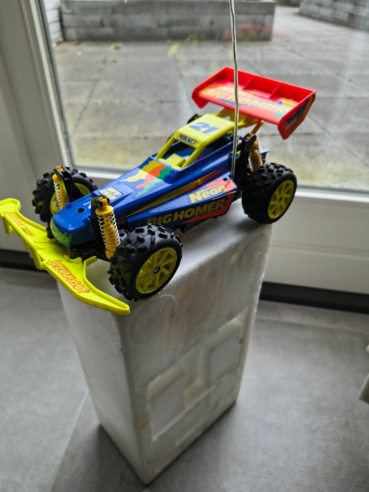 Vintage werkend en compleet Nikko RC Big Homer 1/18, Ophalen of Verzenden, Gebruikt, Elektro, Auto offroad