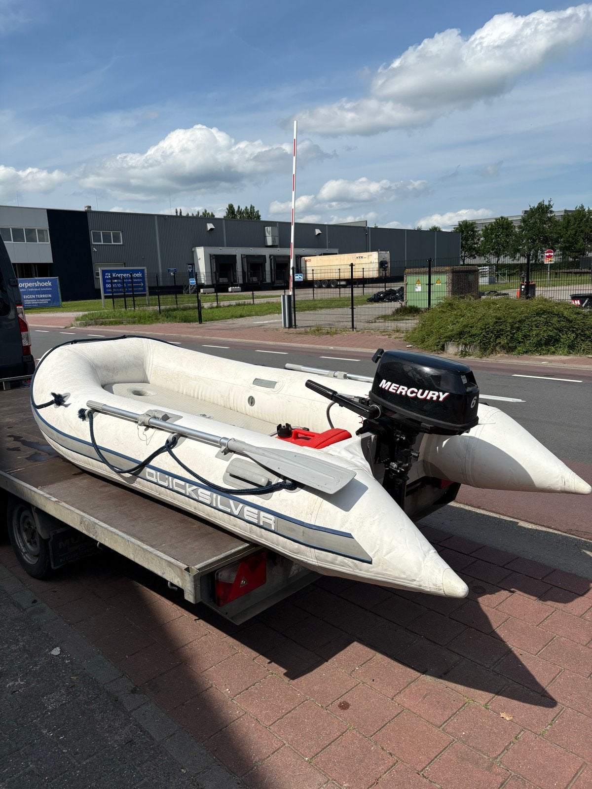 Quicksilver rubberboot met Mercury 6pk buitenboordmotor, Ophalen, Quicksilver, Overige materialen, Gebruikt