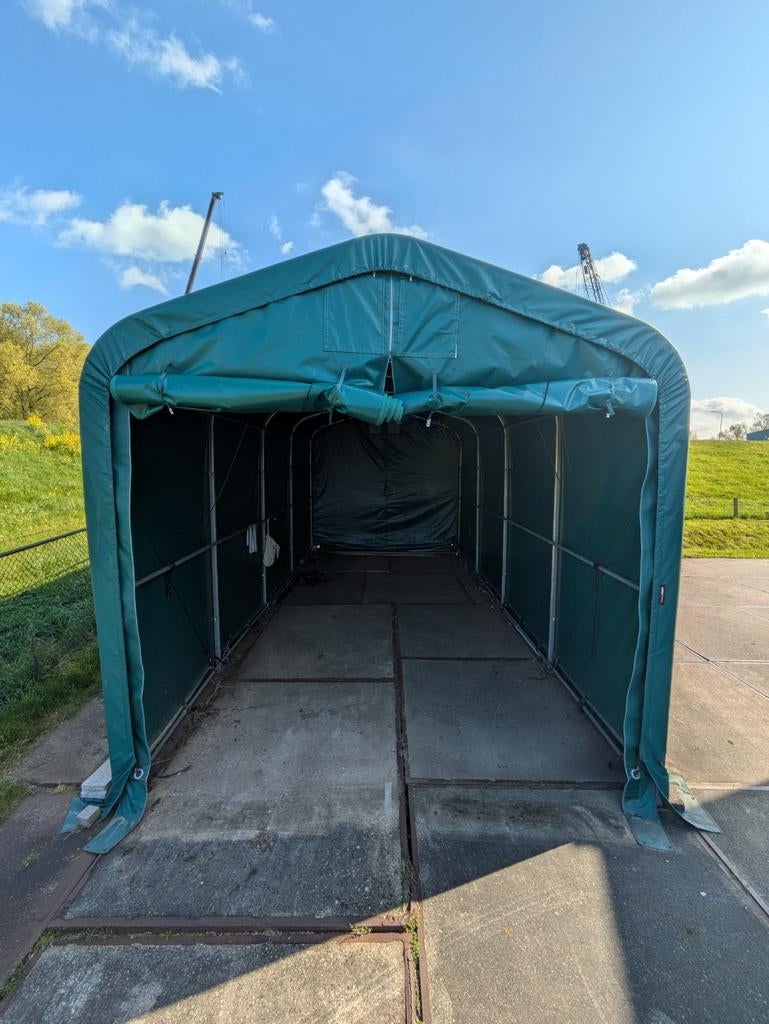Toolport Camper Stalling 8x3x3,5 m, Ophalen of Verzenden, Zo goed als nieuw