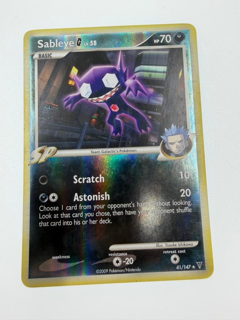 Sableye Pokémon Kaart 41/147 Platinum Supreme Victors, Ophalen of Verzenden, Gebruikt, Losse kaart, Foil