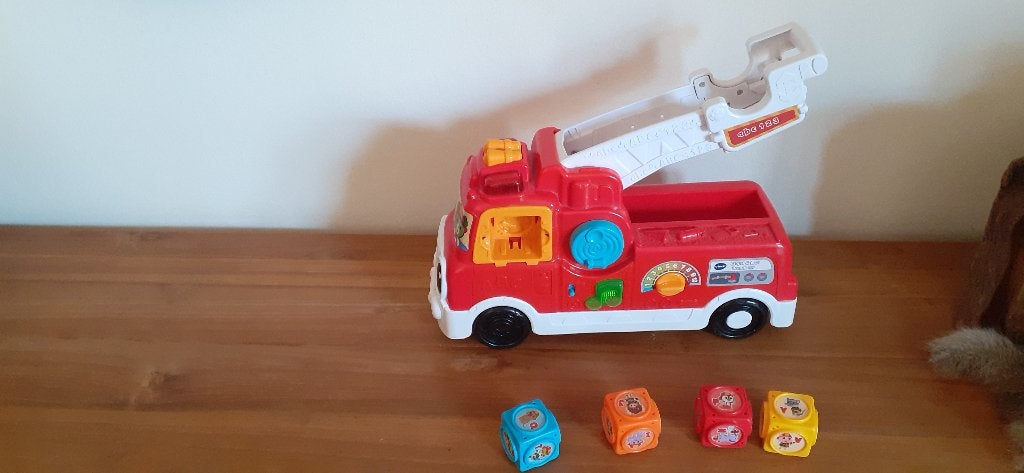 V-Tech Stapel en Leer Brandweer Wagen, Ophalen of Verzenden, Zo goed als nieuw, 4 tot 6 jaar