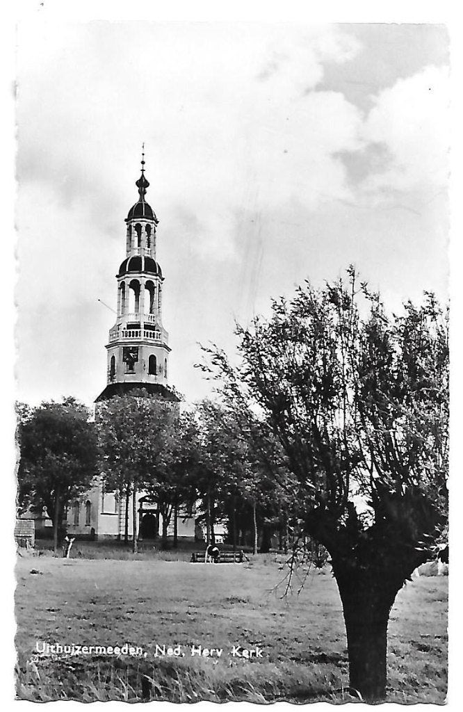 Uithuizermeeden ned herv kerk oude ansichtkaart ( 5088 ), Ophalen of Verzenden, 1960 tot 1980, Gelopen