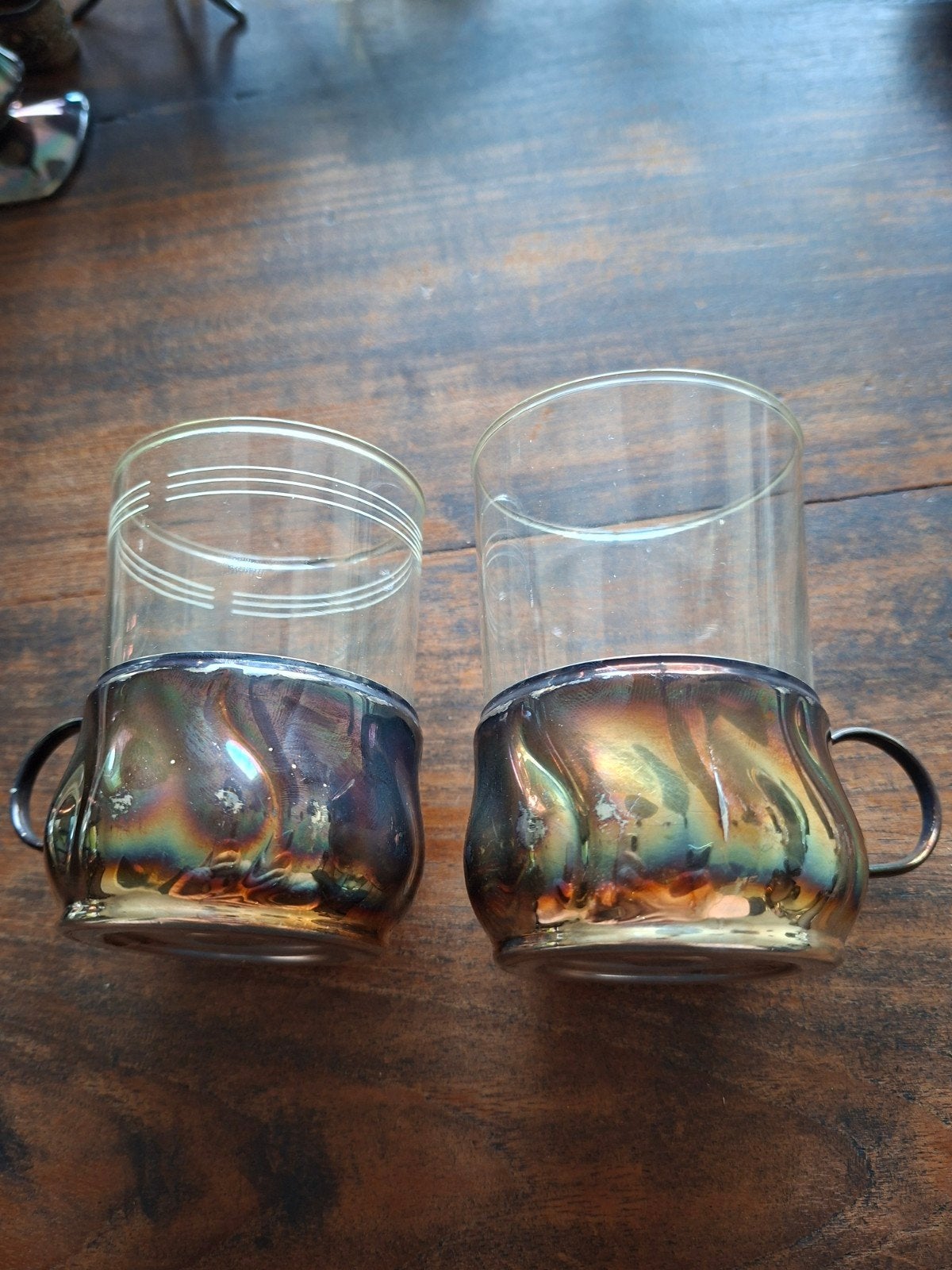 2 antieke theeglazen van Schott Veran, Ophalen of Verzenden