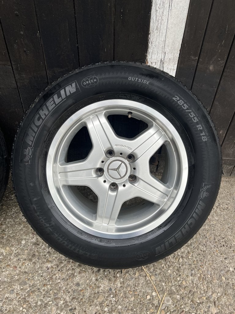 5x130 originele Mercedes G55 AMG W463 velgen Michelin zomer, Auto-onderdelen, Banden en Velgen, 18 inch, Gebruikt, 285 mm, Banden en Velgen