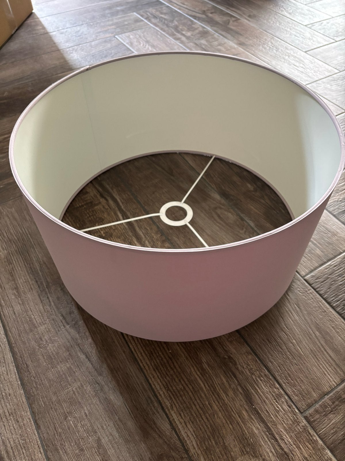 Taupe lampenkap, rond, 45 cm diameter, zo goed als nieuw, Ophalen, Bruin, Overige typen, Rond