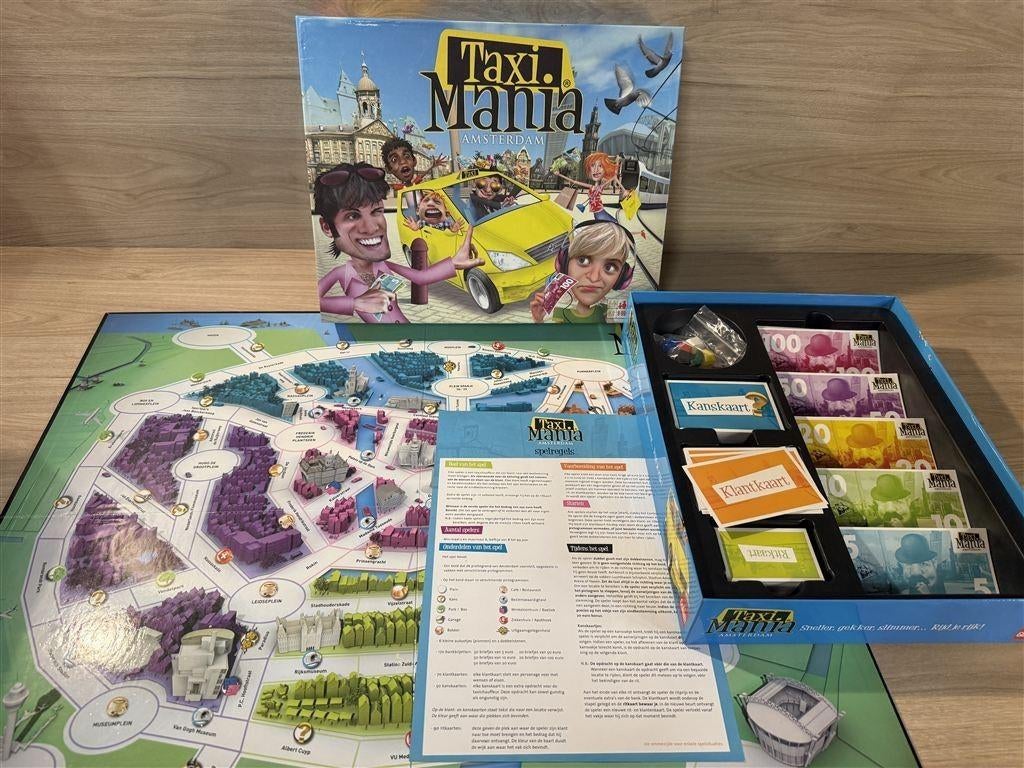 Taxi Mania - s6039, Hobby en Vrije tijd, Gezelschapsspellen | Bordspellen, Verzenden, Zo goed als nieuw