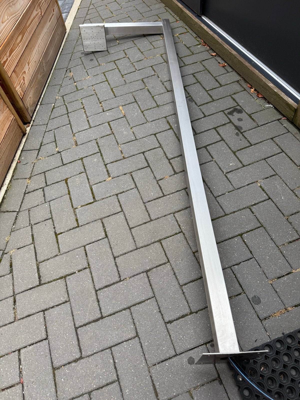Roestvrijstalen regendouche 2.35m hoog, Ophalen, Gebruikt