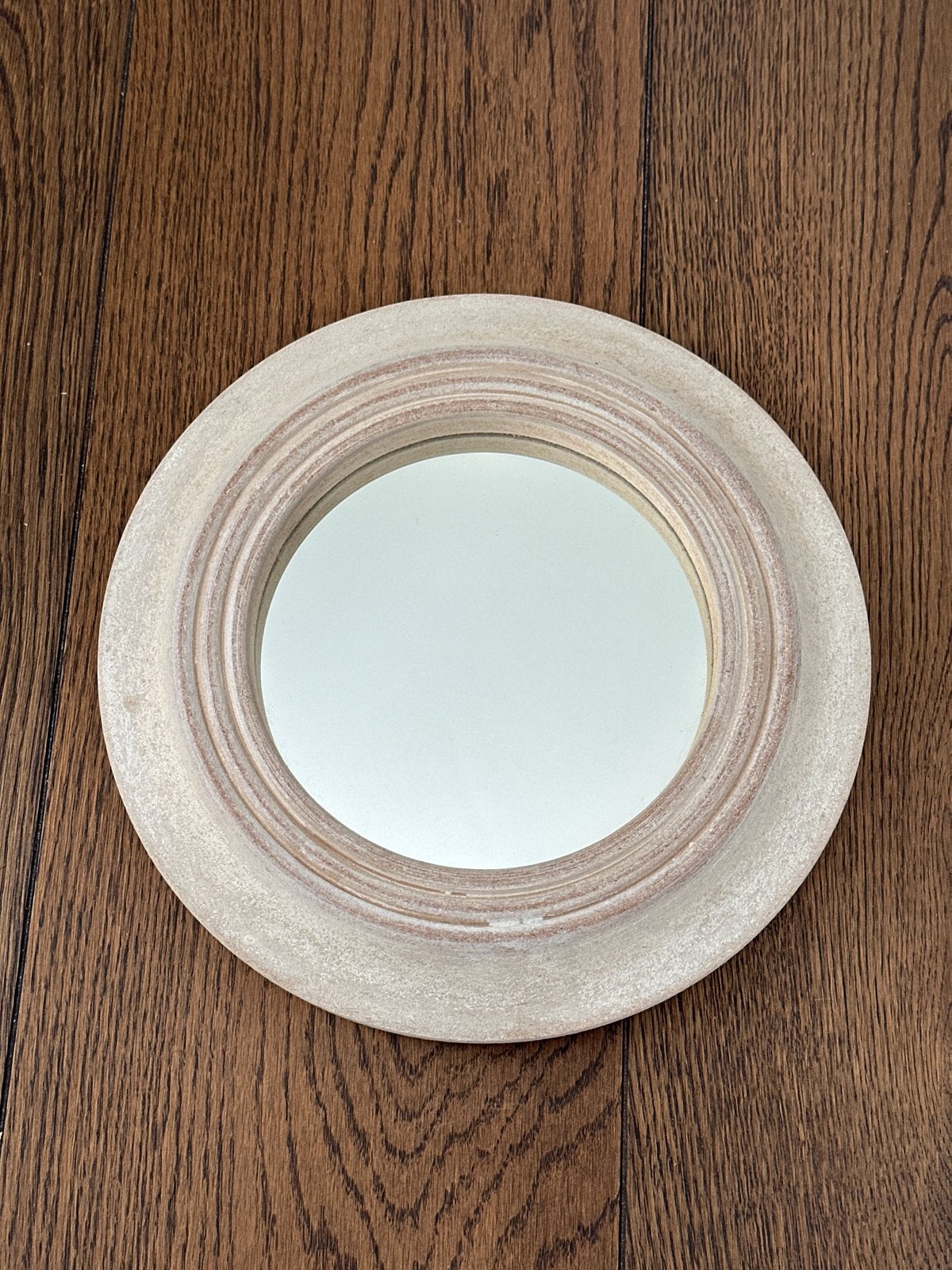 PTMD Spiegel met houten lijst-  Rond 26 cm, Huis en Inrichting, Minder dan 50 cm, Rond, Ophalen of Verzenden, Zo goed als nieuw