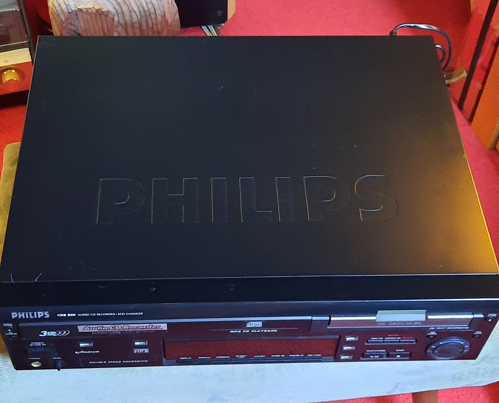 Te koop philips cdr800 cd speler  3 cd wisselaar ✅️  r, Ophalen, Philips, Wisselaar