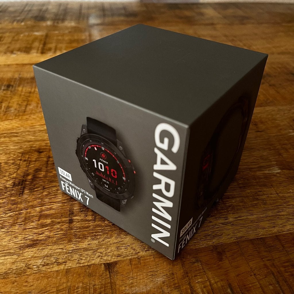 Garmin Fenix 7 Solar 47 mm, Zeer nette staat, compleet, Ophalen, Gebruikt, Zwart, Garmin