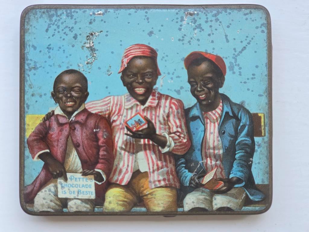 Pette chocolade blikje Wormerveer Negertjes, Ophalen of Verzenden, Gebruikt, Overige