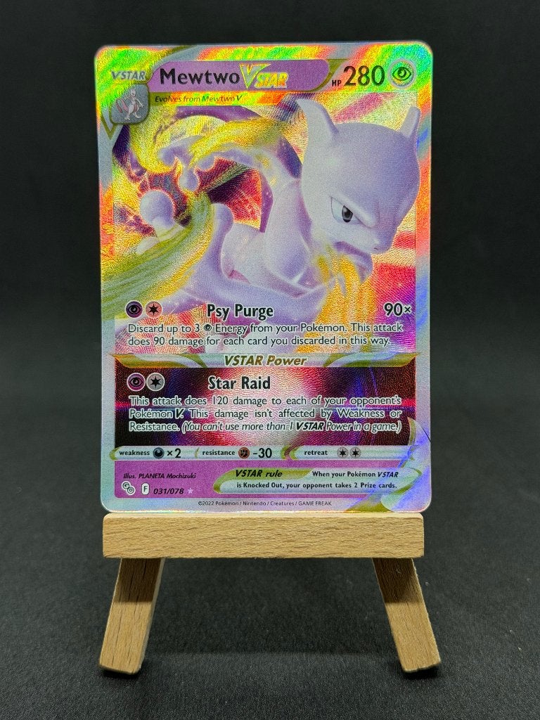 Pokémon TCG Mewtwo VSTAR PGO 31 | Rare Holo VSTAR, Ophalen of Verzenden, Zo goed als nieuw, Losse kaart, Foil