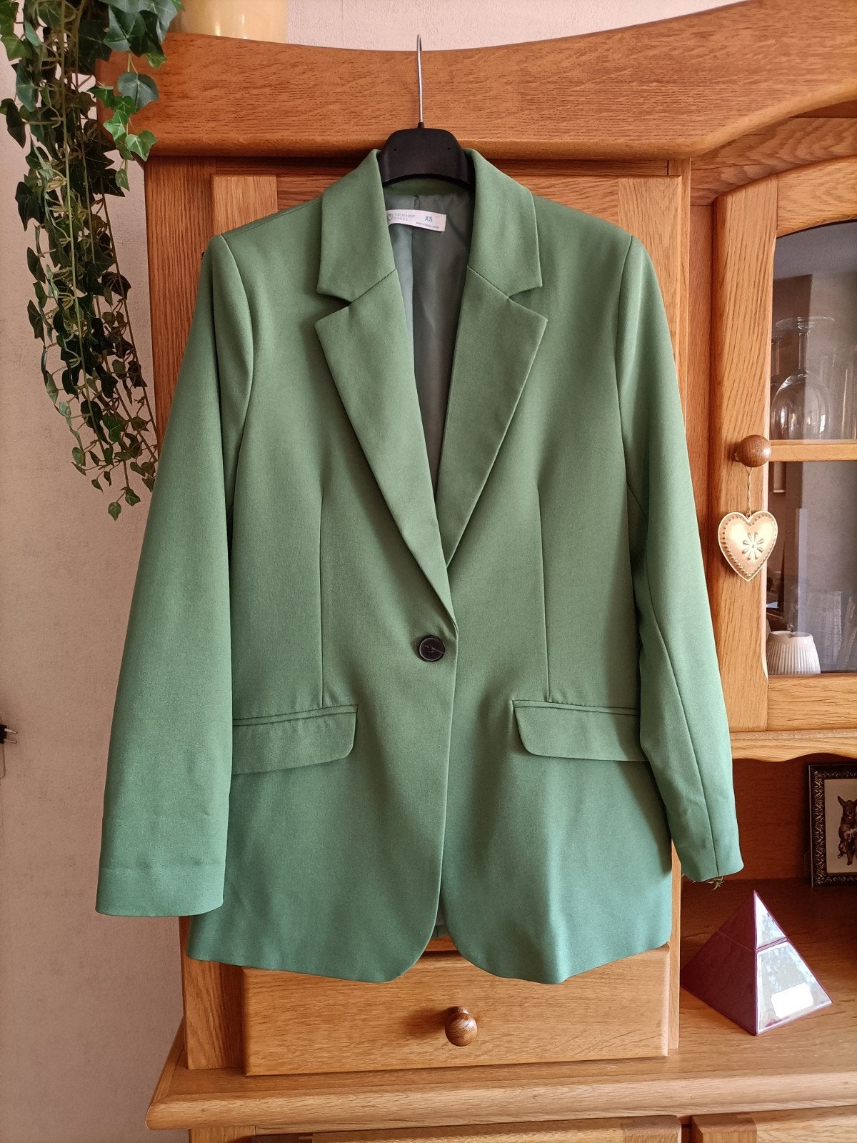 Groene blazer Primark, maat XS, Primark, Ophalen of Verzenden, Zo goed als nieuw, Jasje