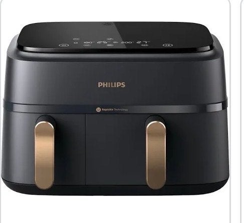 Philips Airfryer XXL met dubbele manden - Zwart/Koper, Ophalen, Nieuw, Airfryer XXL, 1500 gram of meer