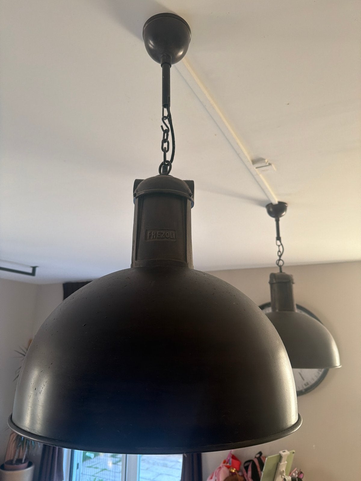 2 stuks Industriële Hanglamp - Frezoli Design, Ophalen, Gebruikt, Metaal, E27 (groot)