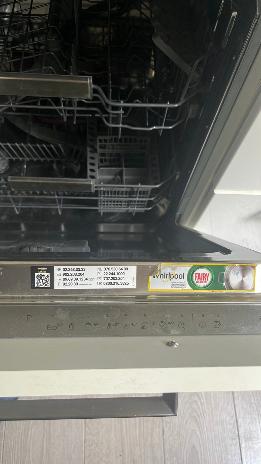 Gratis af te halen, Whirlpool vaatwasser (kapot), Ophalen, Inbouw, Minder dan 85 cm